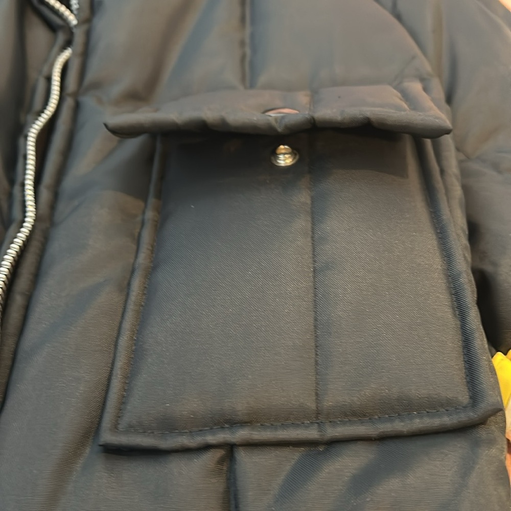 VTG 70s Insulated Snowmobile Suit Ski Full‎ Zip Ladies M JCP Black & Yellow - Picture 9 of 12